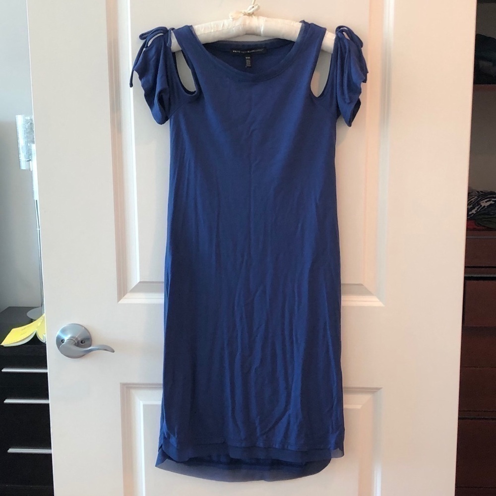 White House Black Market Blue Could Shoulder Dress